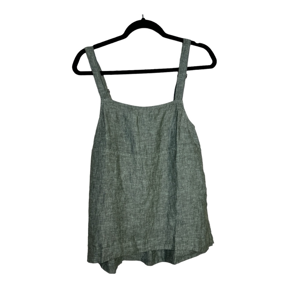 NWT Athleta Voyager Linen Tank Olive Green Women’s Small  [176]